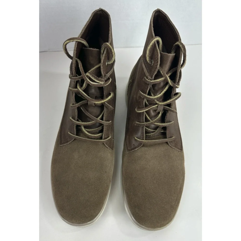 UGG Lamont Leather Chukka Boots Men's 11.5 Chestnut Brown Laced Shoes Uggs - Picture 2 of 12
